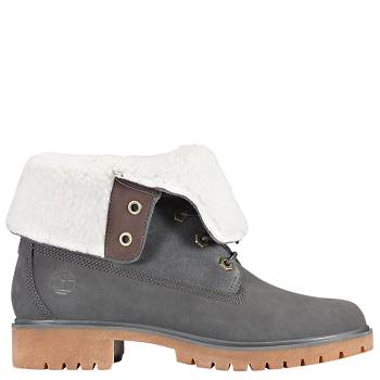 Timberland Jayne Fleece Fold-Down - Siva 6 Inch Cizmy Damske, TB0488S